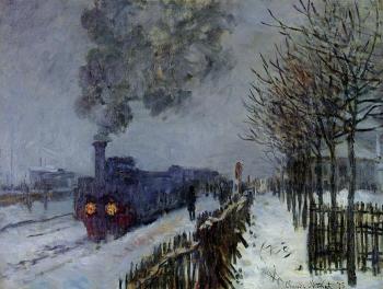 Claude Oscar Monet : Train in the Snow, the Locomotive